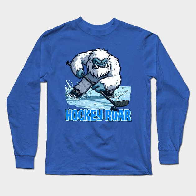 Hockey Roar - Yeti Long Sleeve T-Shirt by SergioCoelho_Arts